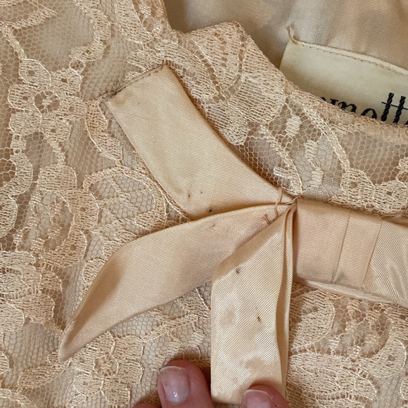 Vintage Light Pink Lace Midi Short Sleeve Dress 1950’s Cocktail - Picture 13 of 15